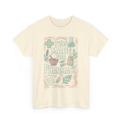 Pharmacy Love Unisex Heavy Cotton Tee, Pharmacy Student Gift, Medical T-Shirt, Nursing Apparel, Healthcare Humor Top