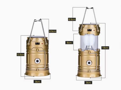 Multi-Function Solar Rechargeable LED Lantern | USB Charging, Flashlight & Power Bank
